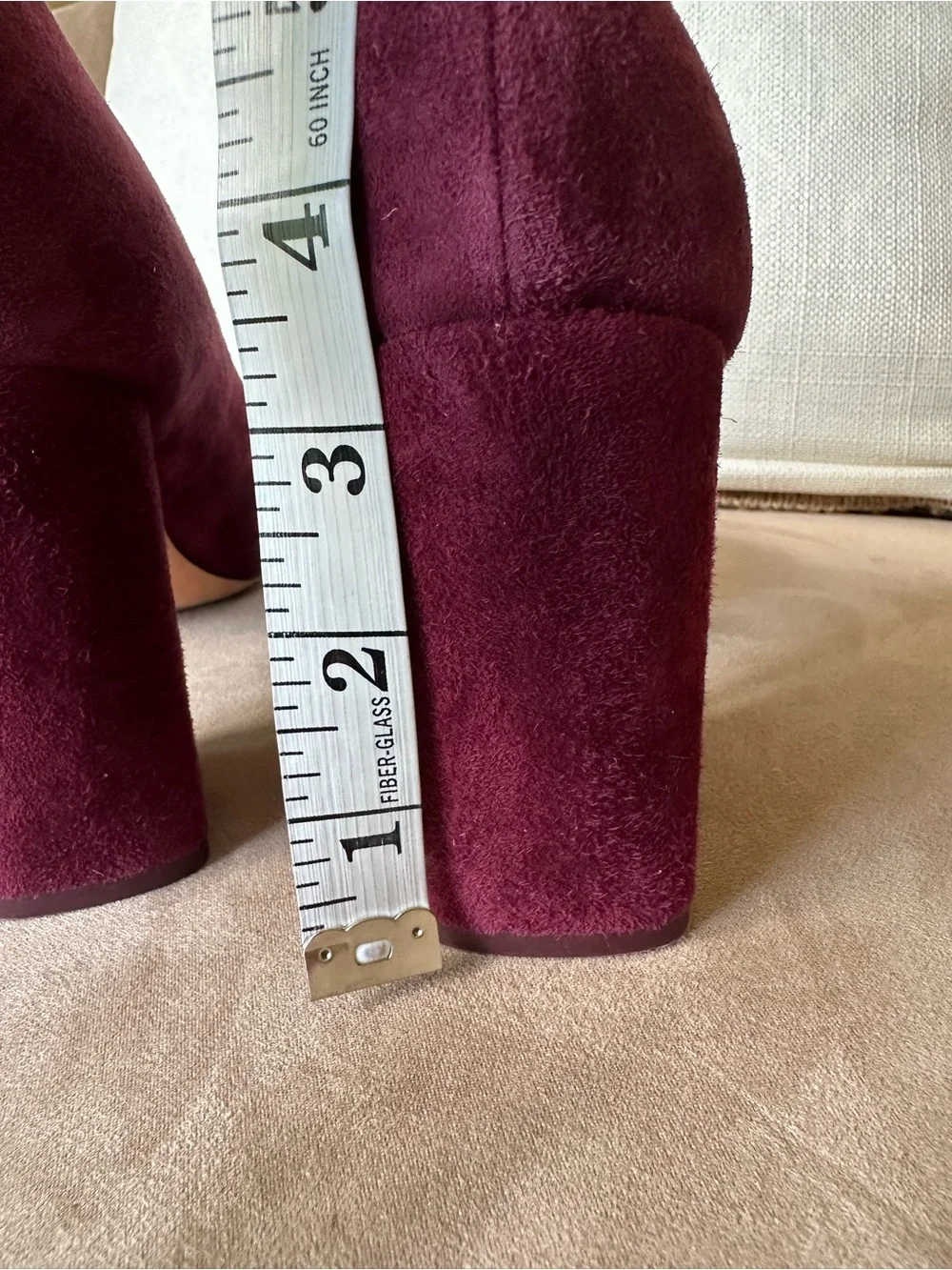 Tory Burch Elizabeth Round-Toe 85MM Pump Port Plum Heel size 8.5
